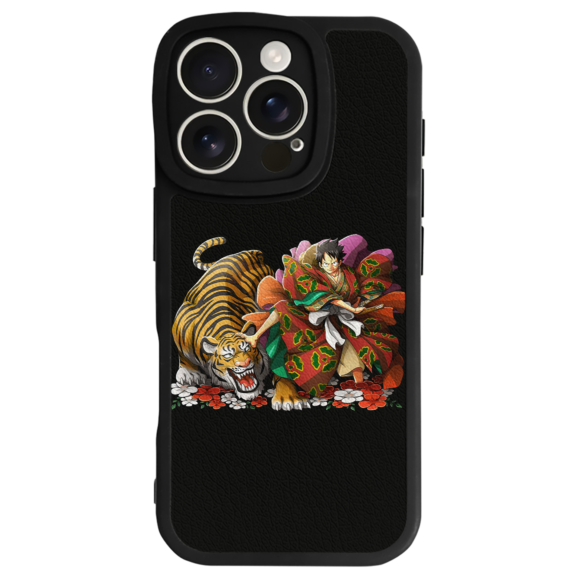 （画像用） ワンピース モンキー・D・ルフィ ONE PIECE Monkey D. Luffy 【iPhone 16シリーズ対応】シリコンスマホケース（レザー調） 材質：シリコン